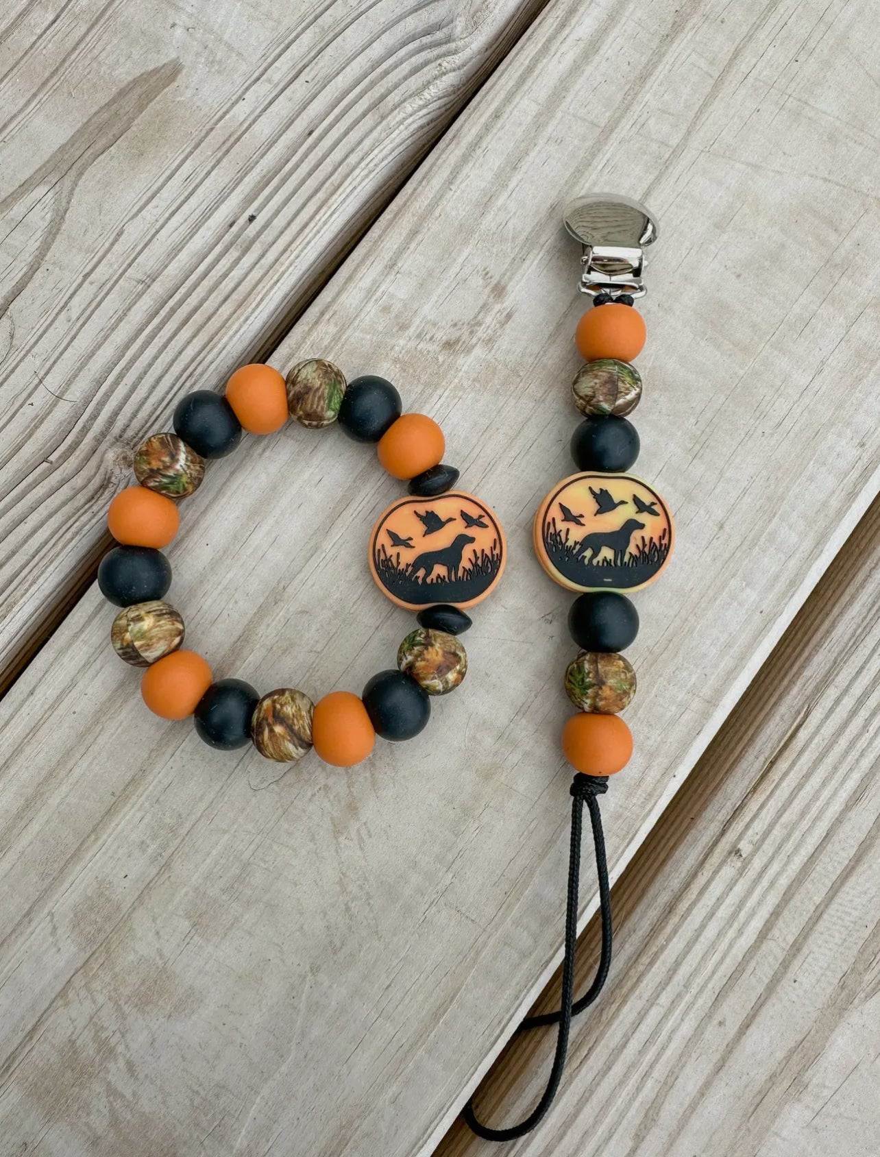 Bird Dog Pacifier Clip