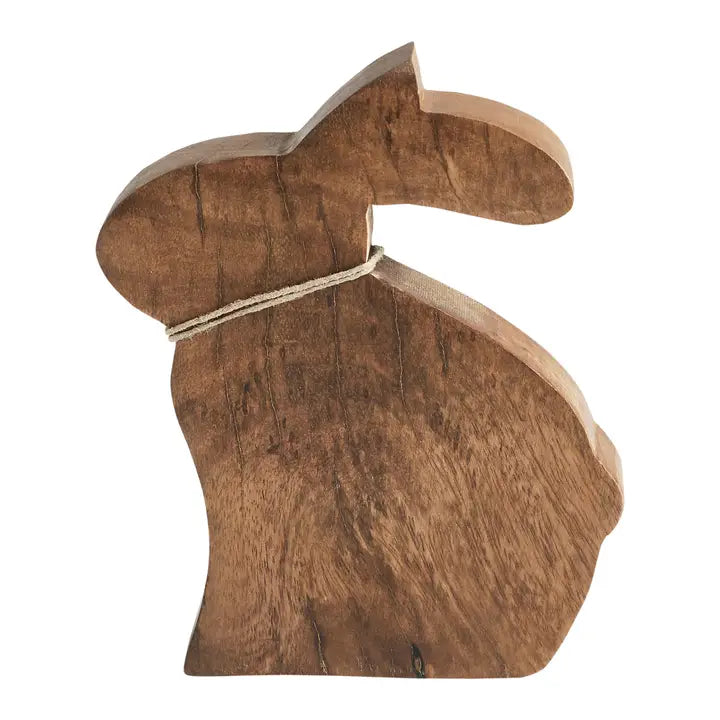 Natural Wooden Sitting Bunny 2 Styles