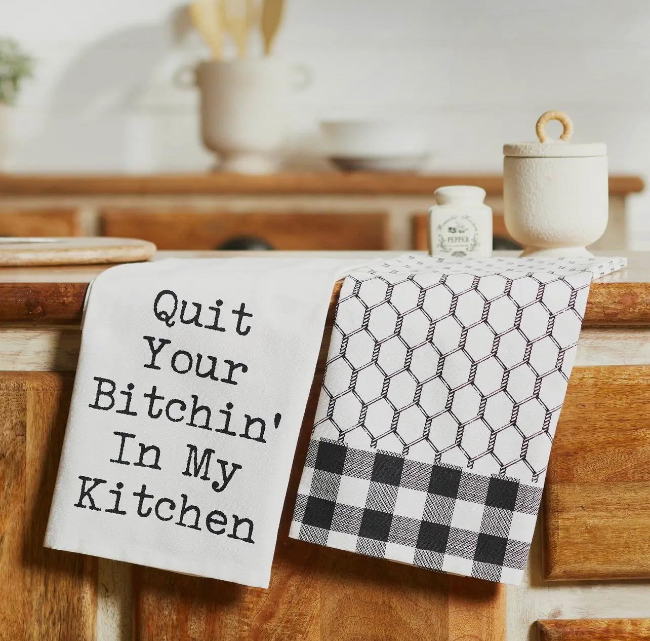 Quit Your Bitchin’ Tea Towel Set of Two