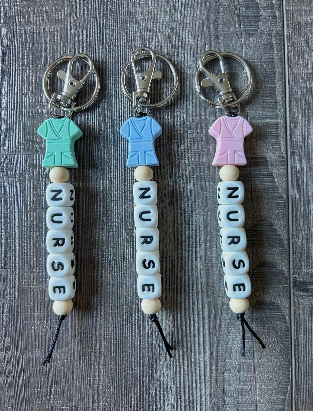 Nurse Scrubs Silicone Keychain