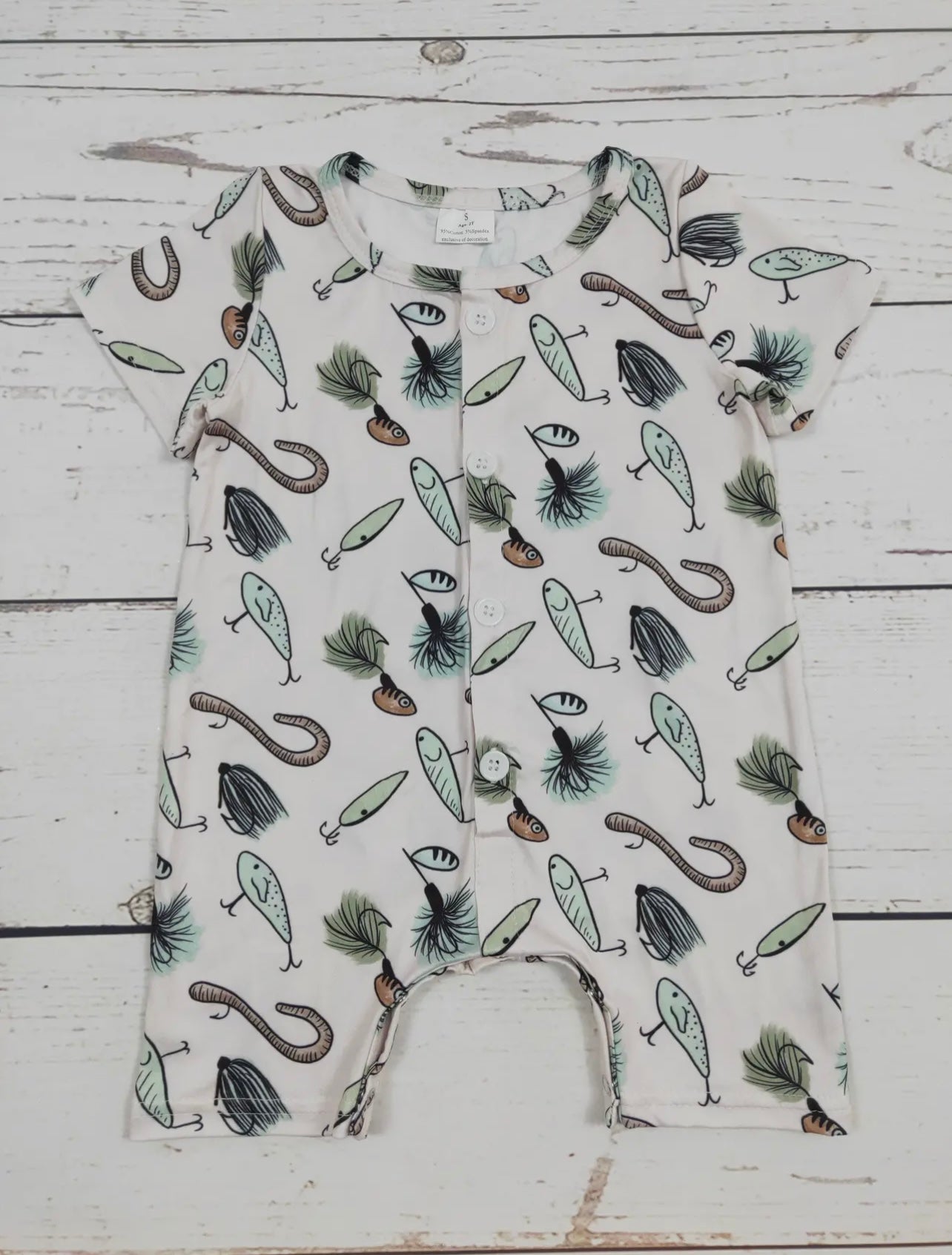 Gone Fishin’ Baby Romper