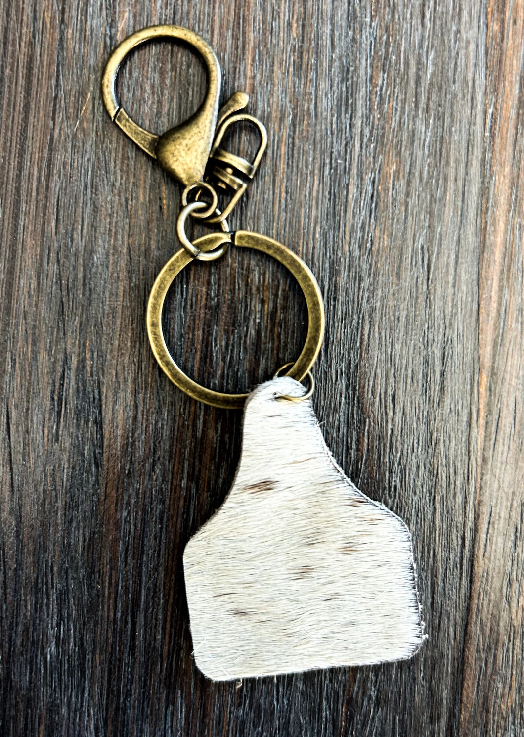 Cow Tag Keychain