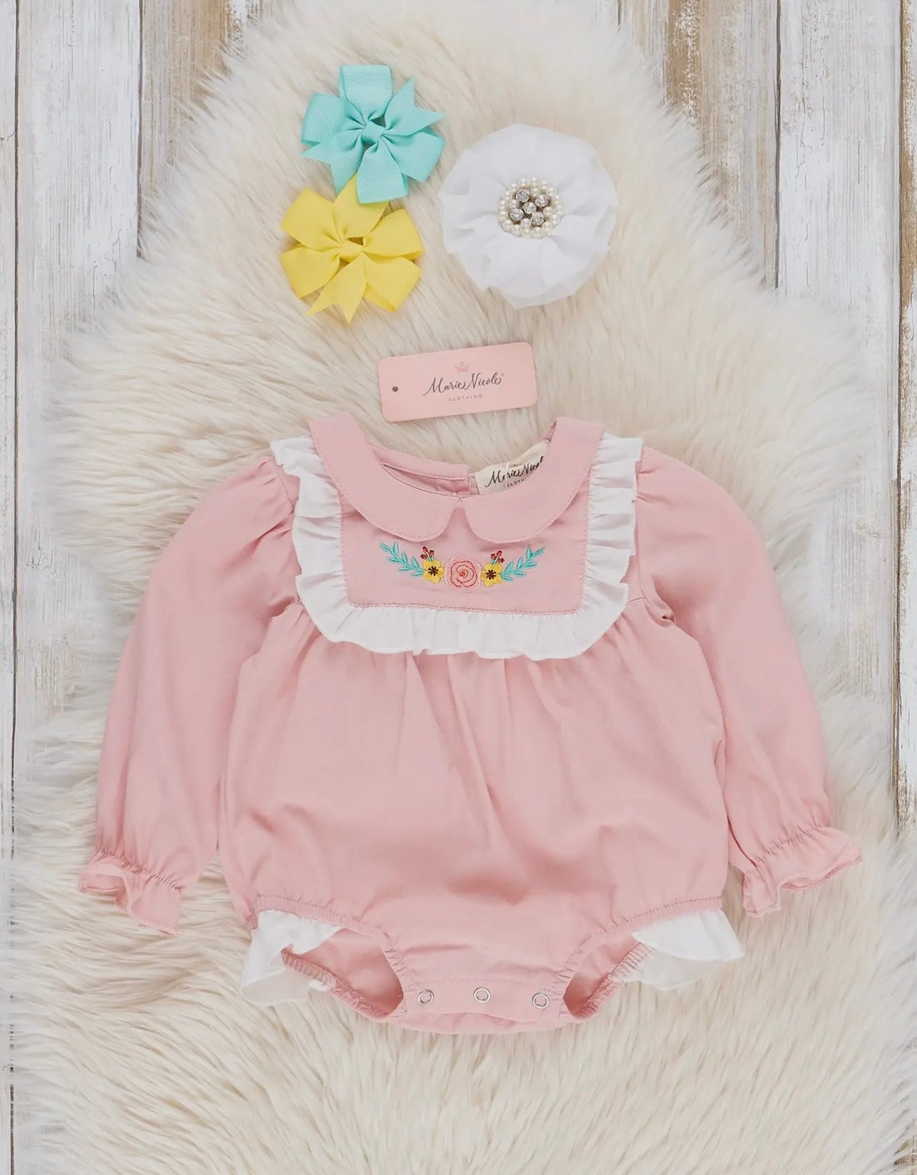 Embroidered Flower Cotton Bubble