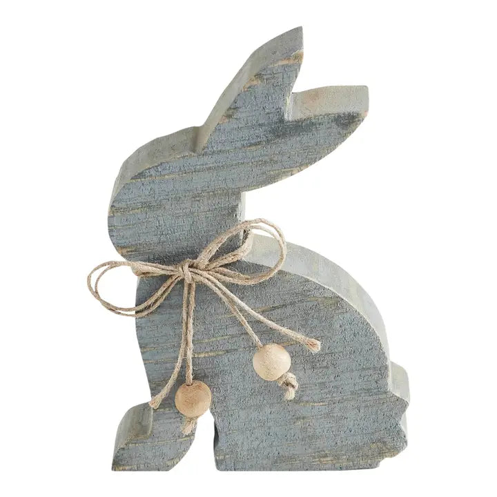 Wooden Sitting Bunny with Beads 2 Styles