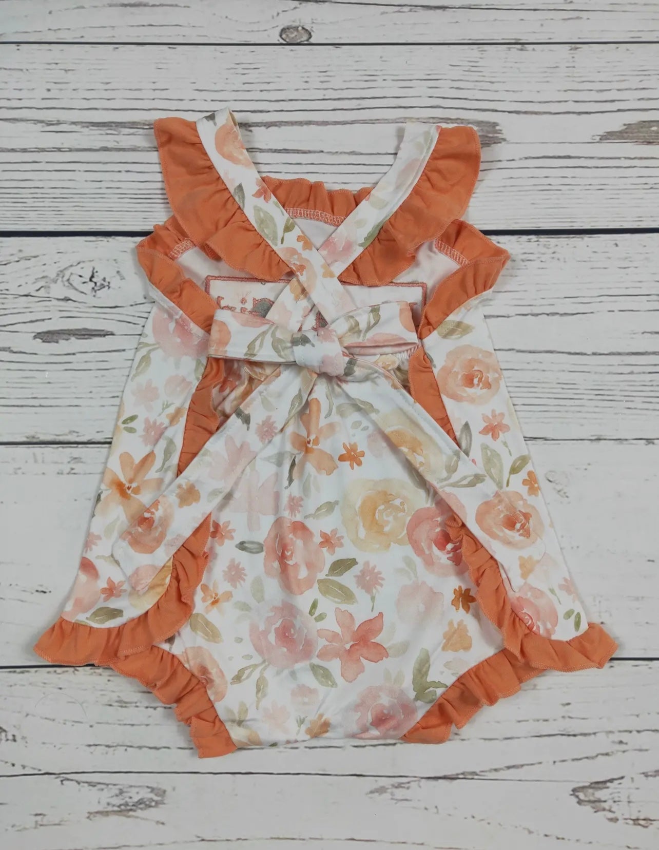 “Mama’s Girl” Ruffled Floral Romper