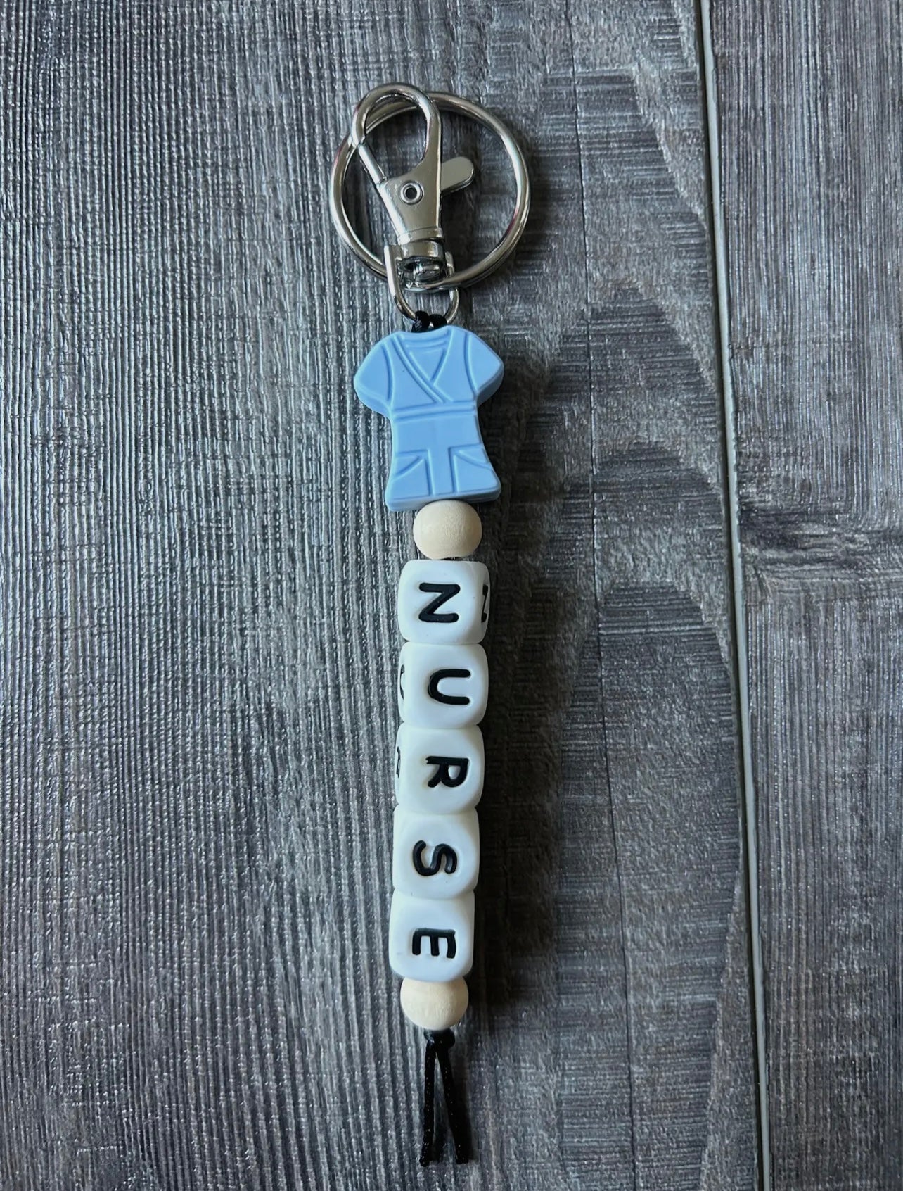 Nurse Scrubs Silicone Keychain