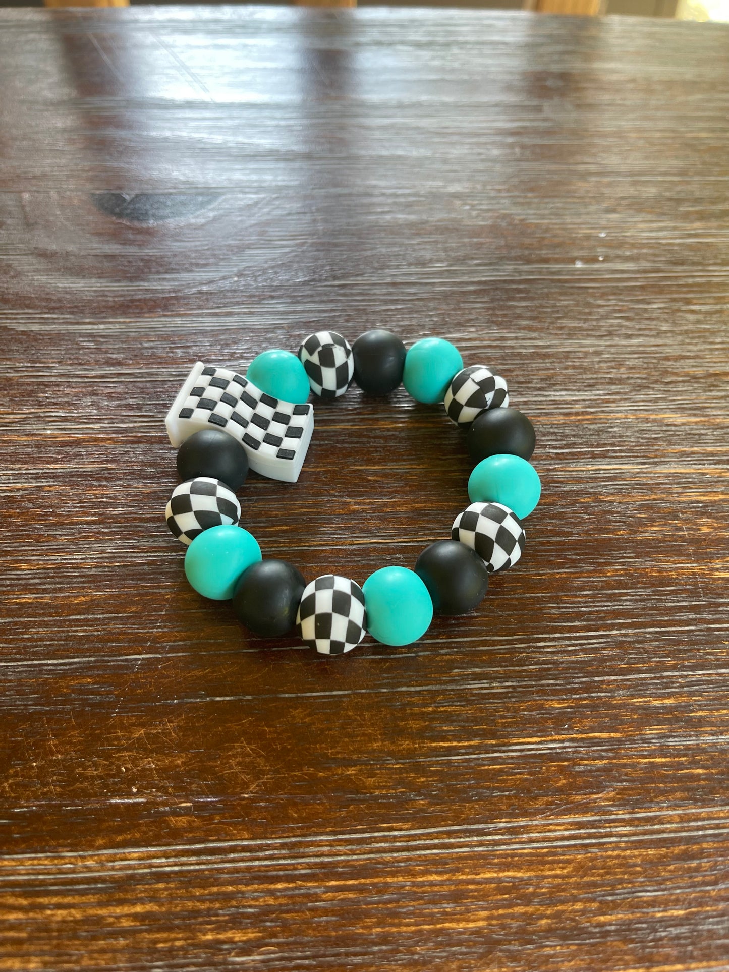 Checkered Flag Teething Ring
