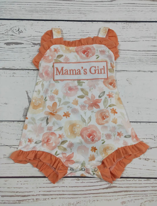 “Mama’s Girl” Ruffled Floral Romper