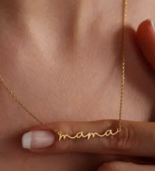 MAMA Cursive Necklace