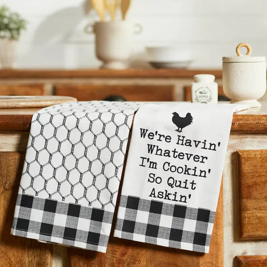 "Whatever I'm Cookin'" Tea Towel