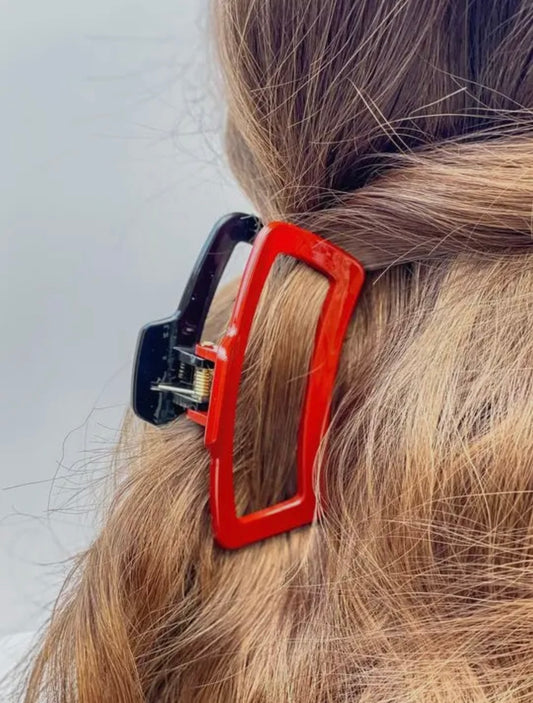 Red and Black Claw Clip