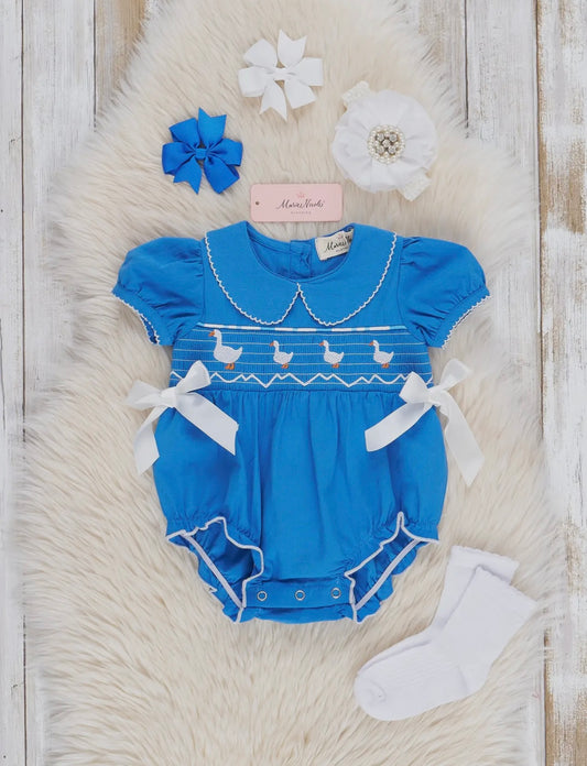 Silly Goose Smocked Bubble