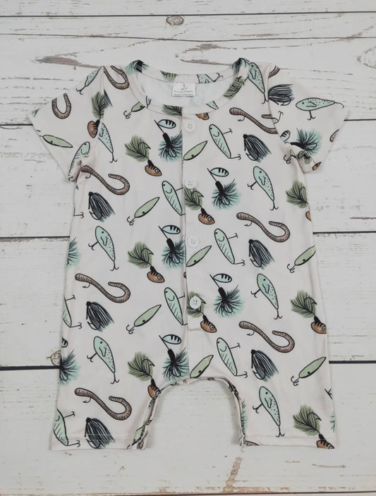Gone Fishin’ Baby Romper
