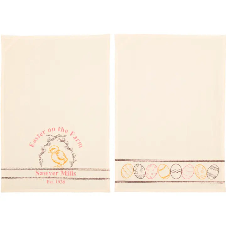 Easter on the Farm Tea Towel Set of 2