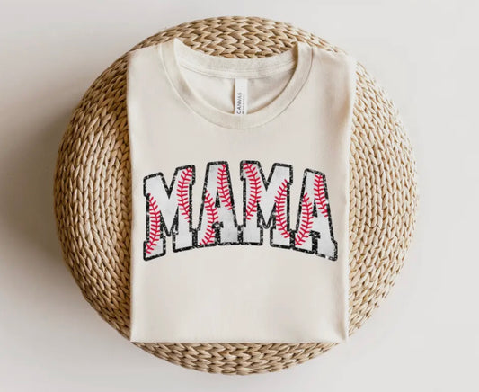 MAMA Baseball Stitch Tee