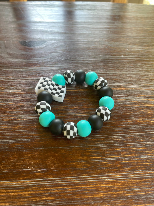 Checkered Flag Teething Ring