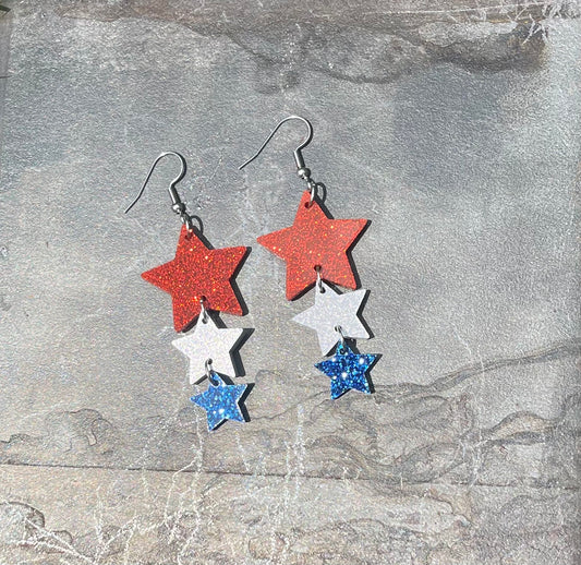 Star Drop Dangle Earrings