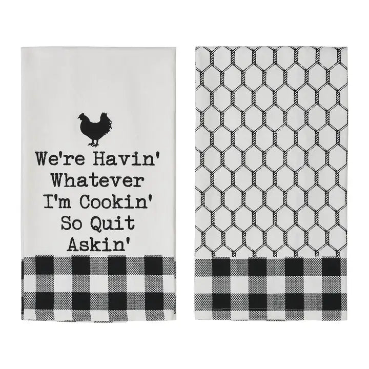 "Whatever I'm Cookin'" Tea Towel